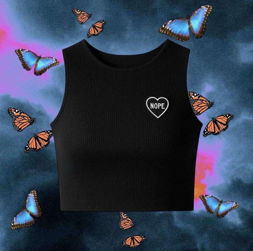 Forever 21 Ribbed Nope Crop Top